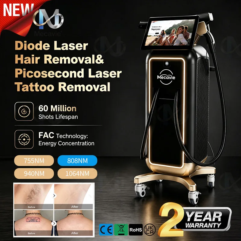 Industrial Hair Laser Machine - 2 in 1 Diode Picosecond Laser