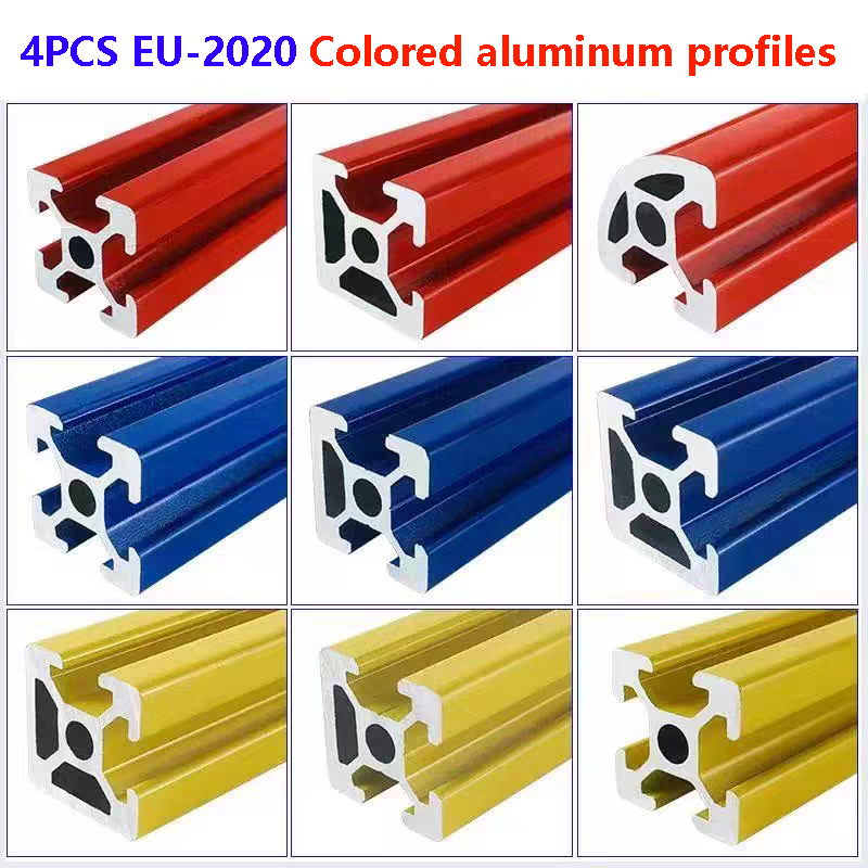 Aluminum T-Slot Profile - 4PCS EU Standard 2020N1 2020N2 2020R