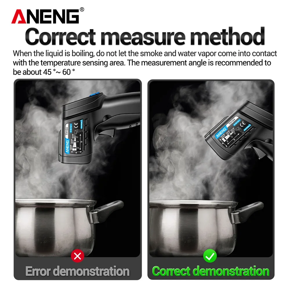 ANENG TH104 Infrared Handheld  - Industrial Laser Temperature Gun ulasan dan harga