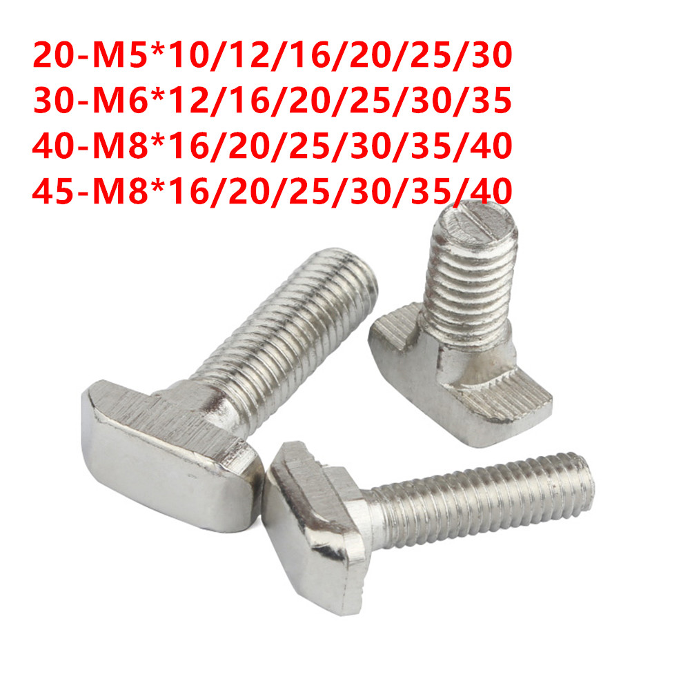 M5 M6 M8 T Hammer Head T Bolt  - Aluminum T-Slot Profile ulasan dan harga