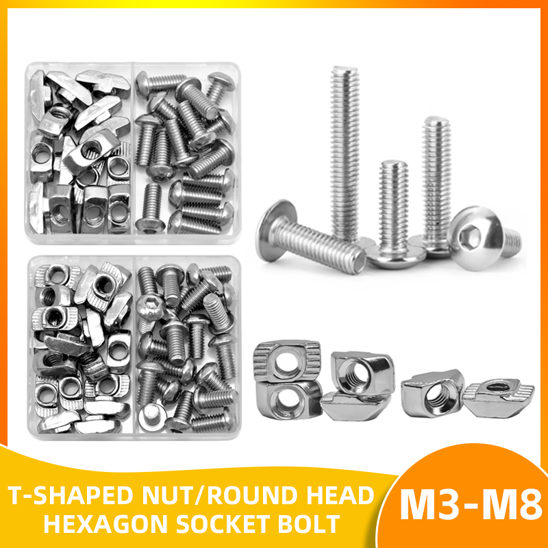 T-Nuts Screws Kit T Track Nut  - Aluminum T-Slot Profile ulasan dan harga