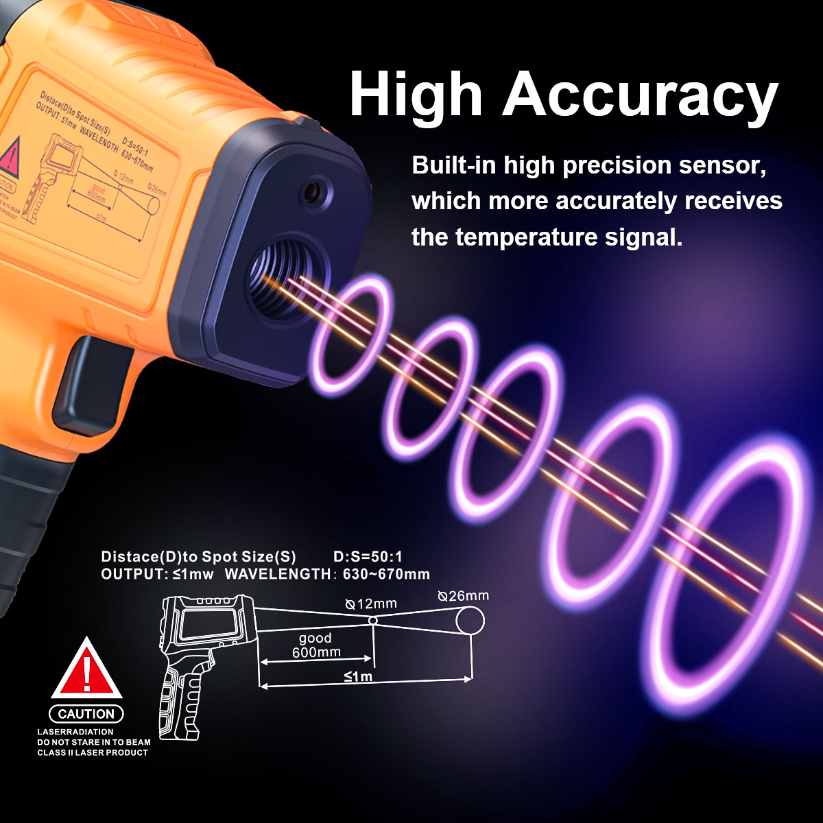 DT1000 DT1600 Infrared Thermom - Industrial Laser Temperature Gun ulasan dan harga