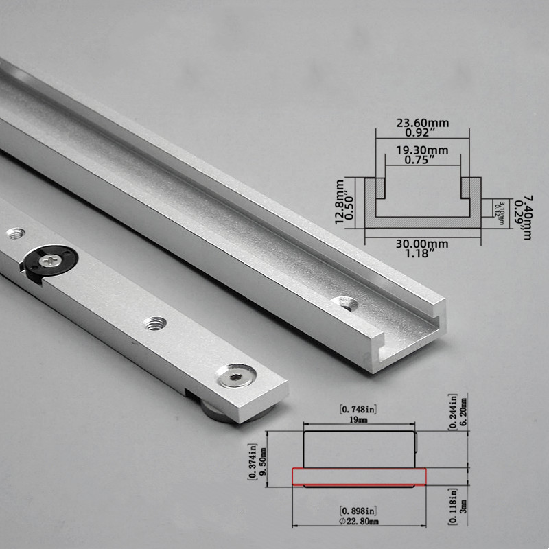 2Pcs T‑Track & Miter Track Jig - Aluminum T-Slot Profile ulasan dan harga