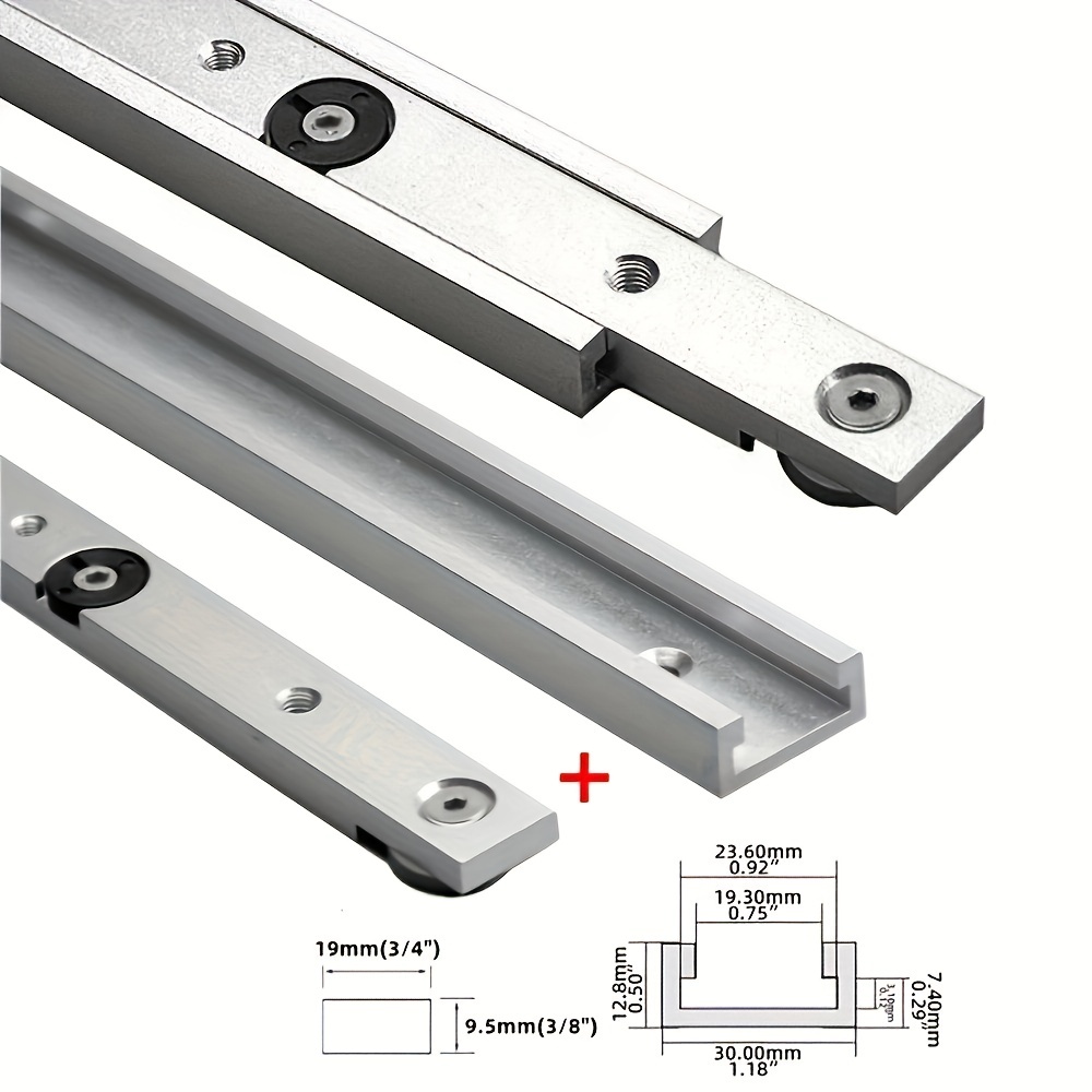 2Pcs T‑Track & Miter Track Jig - Aluminum T-Slot Profile ulasan dan harga