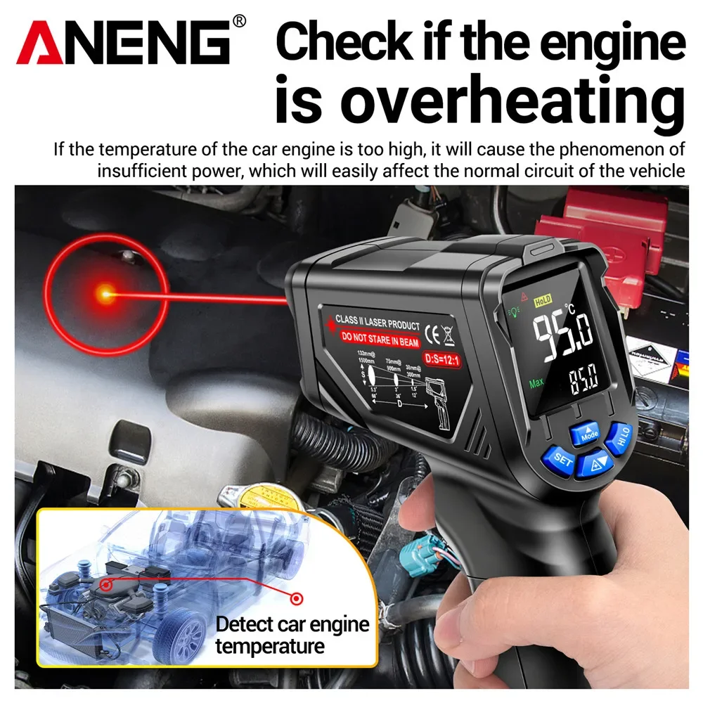 ANENG TH06 Infrared Laser Ther - Industrial Laser Temperature Gun ulasan dan harga