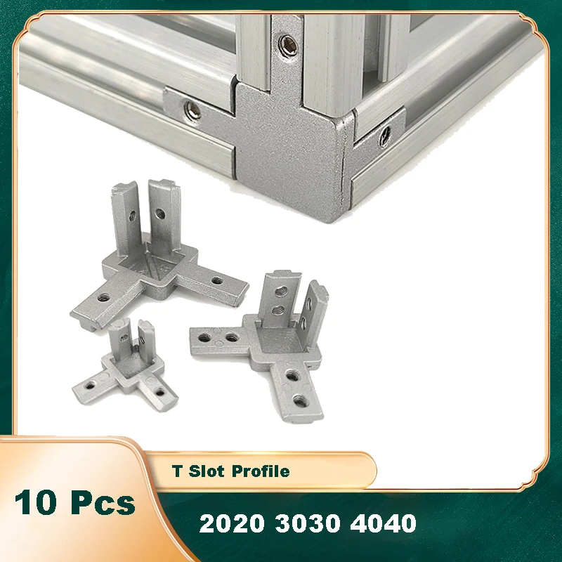 10 Pcs 3 Way Corner Bracket Co - Aluminum T-Slot Profile ulasan dan harga