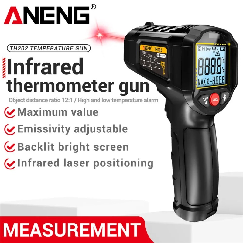 ANENG TH202 Industrial Handhel - Industrial Laser Temperature Gun ulasan dan harga
