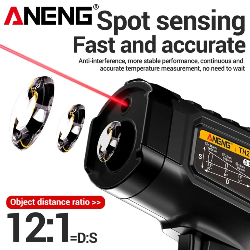 ANENG TH202 Industrial Handhel - Industrial Laser Temperature Gun ulasan dan harga