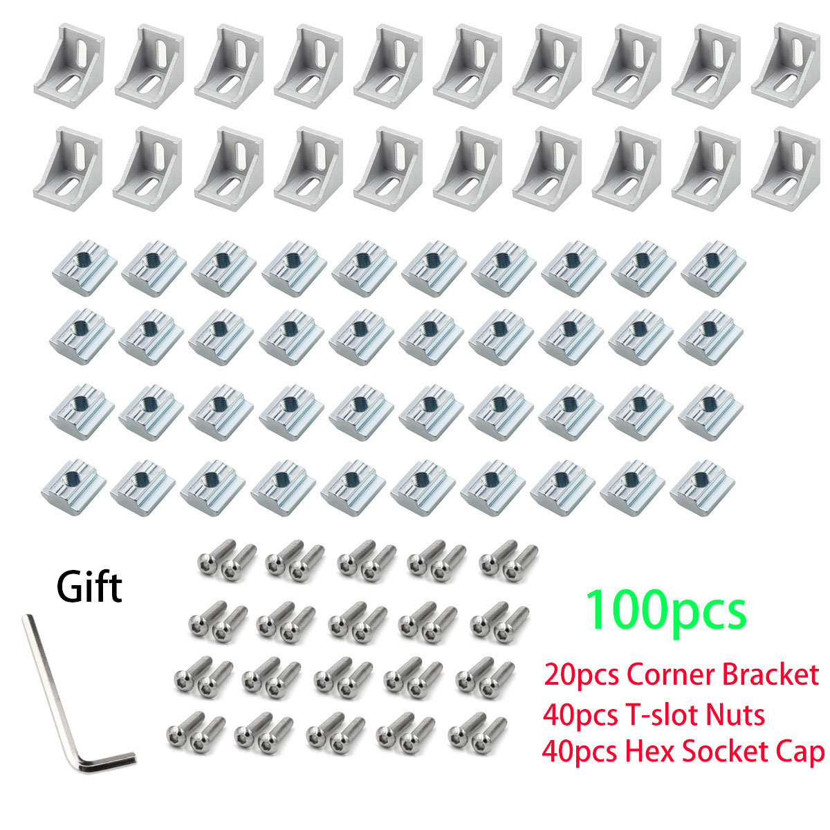 100pcs 2020 Aluminum Profile C - Aluminum T-Slot Profile ulasan dan harga