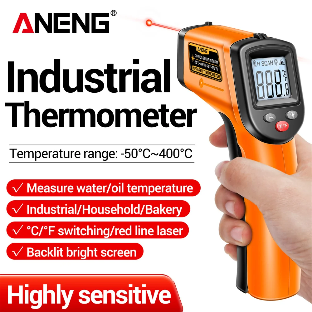 ANENG TH201 Infrared Thermomet - Industrial Laser Temperature Gun ulasan dan harga