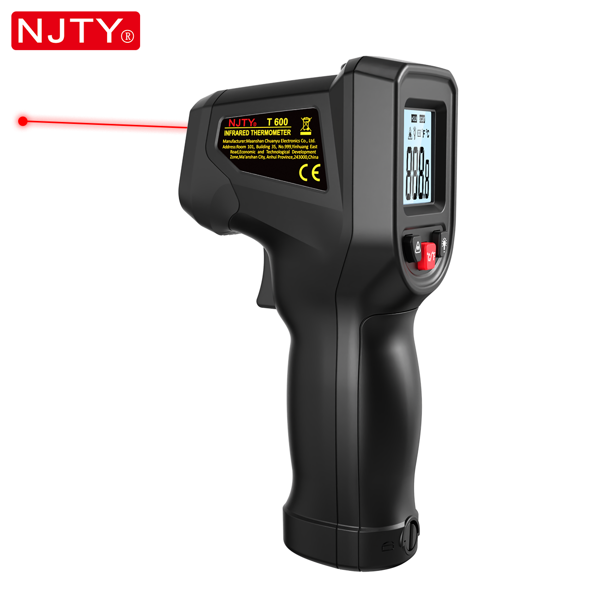 NJTY T600 Infrared Thermometer - Industrial Laser Temperature Gun ulasan dan harga