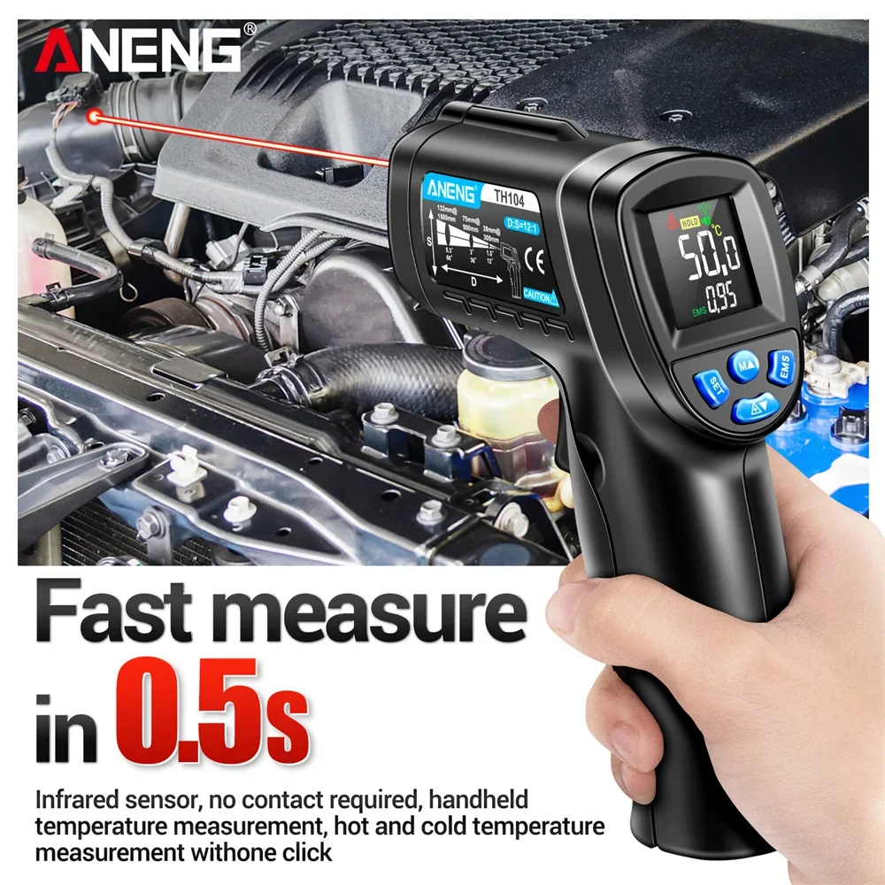 Infrared Thermometer Industria - Industrial Laser Temperature Gun ulasan dan harga