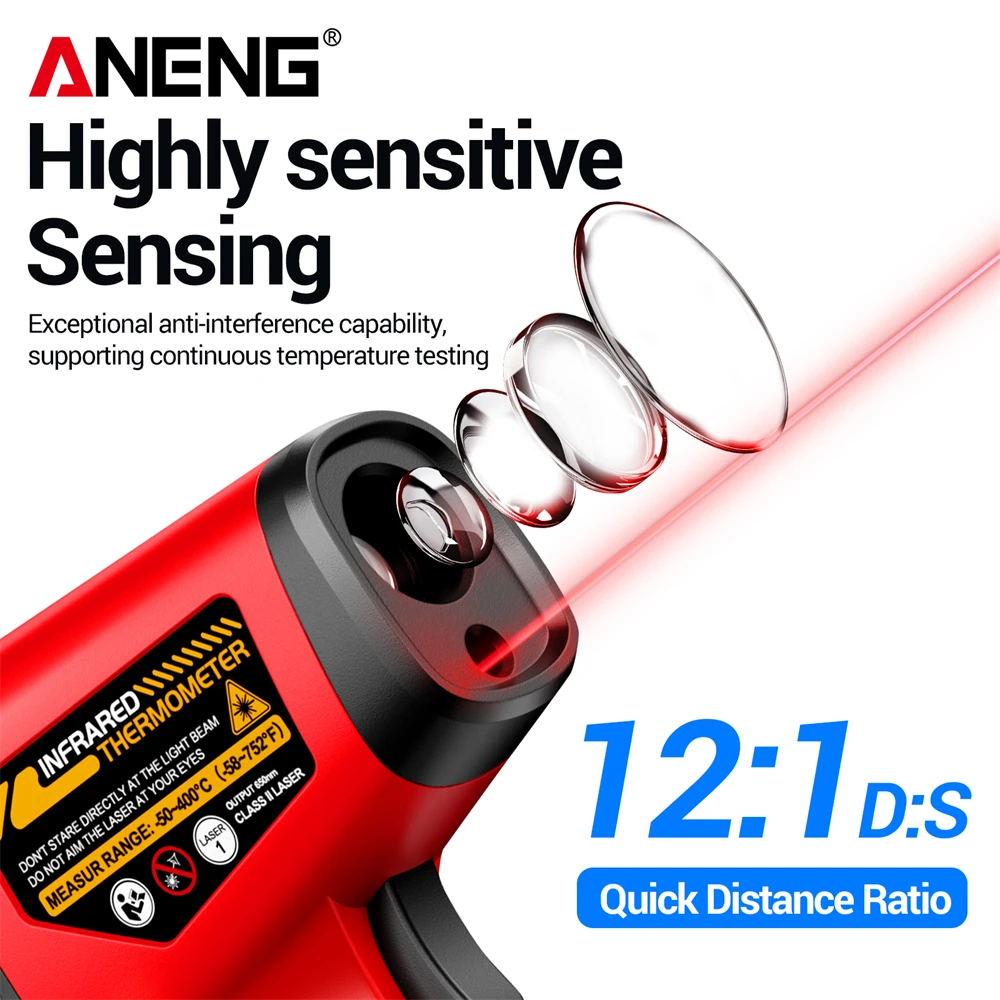 ANENG TH204 Non-contact Infrar - Industrial Laser Temperature Gun ulasan dan harga