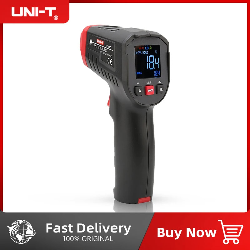 UNI-T Digital Thermometer Non- - Industrial Laser Temperature Gun ulasan dan harga