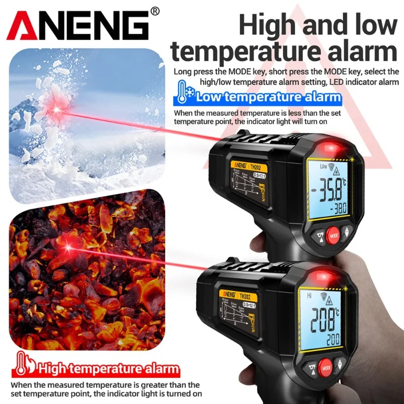ANENG TH202 Non-contact Infrar - Industrial Laser Temperature Gun ulasan dan harga