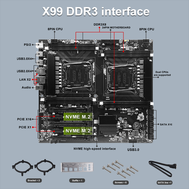 X99 Dual-socket Cpu Motherboar - Aluminum T-Slot Profile ulasan dan harga